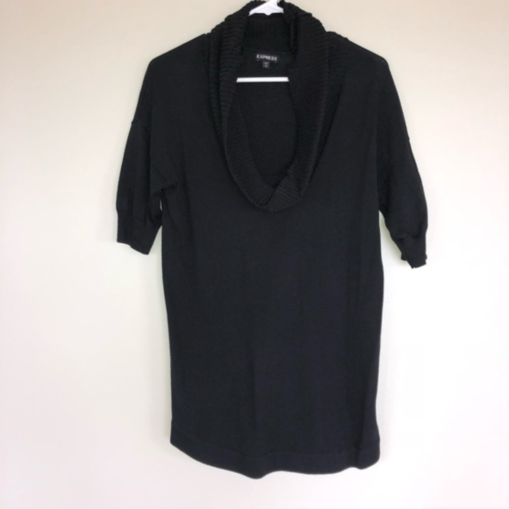 Express Black Cowl Neck Cozy Tunic Sweater Top S